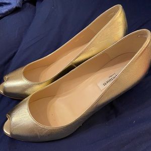 L.K. Bennett  Gold Wedge- EU 38.5.